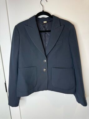 Gucci Dark Navy Single-Breasted Tailored Blazer